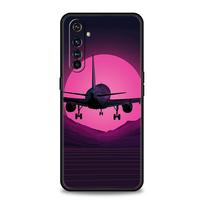 Airplane World Map Travel For Oppo A54 5G Phone Case For Realme 9 8 7 6 GT2 Pro 9i 8i C21 C3 C11 C25 Cover A16 Soft bumper Coque OPPO A16