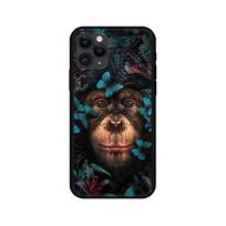 Black tpu case for iphone 5 5s se 2020 6 6s 7 8 plus x 10 XR XS 11 12 mini pro MAX back cover Flower Animal Tiger iphone 5 5S SE
