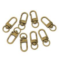 5pcs/lot Candy Colored Spray Painted Keychain Lobster Clasp Jewelry Accessories For DIY Neckalce Bracelet Handmade Jewelry Accessory 33x12mm  5pcs bronza