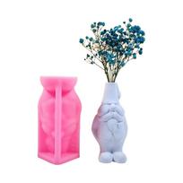 Gnome Doll Vaza Dervos formos Sultingų augalų vazonai Silikoninė Forma Betoninė Cementinė Gipso Forma „Pasidaryk pats“ Rankdarbiai Namų dekorai