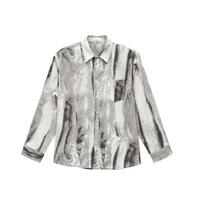 New Men's Fashion Light Luxury Full Body Ink Tie Dyeing Design Casual Shirt L pilka