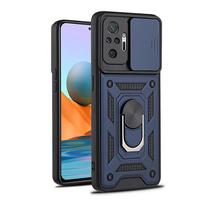 Apsauginis dėklas su kameros apsauga, skirtas Xiaomi Redmi Note 10 Pro 10s Redmy Not 8 9 8T 9T 9A 9C, su stumiamu objektyvu, magnetiniu žiedu ir stoveliu, Coque For Redmi Note10 Pro white