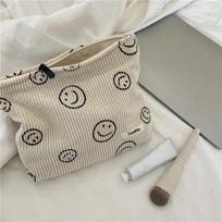 Makeup Bag Large Checkered Cosmetic Bag Capacity Travel Toiletry Bag Cute Makeup Brushes Aesthetic Accessories Storage Bag šviesiai žalios spalvos