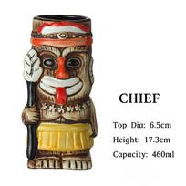 1PCS Tiki Mugs Ceramic Hawaiian Tiki Drinkware, Cute Exotic Cocktail Glasses, Tiki Bar 430-550ml