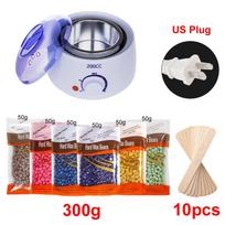 Wax Machine Kit for Hair Removal Waxing Heater and Beans Kit Depilatory Epilator Wax-melt Pot Paraffin Warmer Heating Machine gray