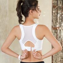 Women Summer Thin High-Impact Shockproof Sports Bra Plus Size Mesh Cross-Back Yoga Running Fitness Bra S balta