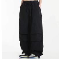 Vintage Cargo Pants Woman Baggy High Shot Jogger Sweatpants Oversize Harajuku Streetwear Sports Trousers Spring 2XL juoda