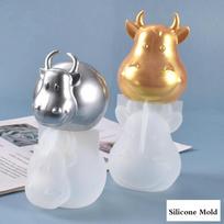 Diy Crystal Glue Mold Personality Creative Ox Year Bullish Cute Three-Dimensional Ox Year Mascot Silicone Mold 1