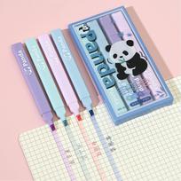 P-anda Highlighter, Color Highlighter, O-blique Head Notebook G-raffiti Marker Pack Of Four1ml One Size mėlyna