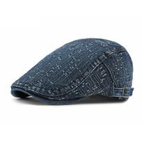 Denim Hat Women Beret Cotton Cap Men's Forward Hat Peaked Cap tamsiai mėlyna spalva