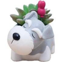 Dog Planter Gift Animal Succulent Planter for Home Office Desk Cute Flower Pot Cactus Succulent Pot Garden Balcony Decorations