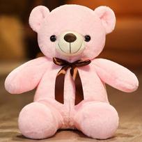 Mielas Didelis Meškinas Pliušiniai Žaislai Kawaii Kaspinėlio Meškinas Pagalvė Mielas Didelio Dydžio Gyvūnas Meškinas Iškamšos Lėlės Merginai Kalėdinė Dovana 80cm rožinė