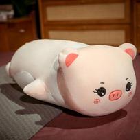 Kawaii Rabbit Shiba Inu Husky Pig Cat Plush Toys Soft Pillow Sofa Cushion Stuffed Animal Dolls Nice Gift for Girls 60cm brown