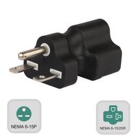 6-15P to 6-15/20R AC Power Adapter 3 Terminals Socket Adapter Male to Female DIY Rewirable Power Connector Adaptor