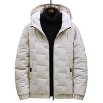 Winter down jacket Qingchao ins Hong Kong style hooded bread jacket winter plus velvet cotton jacket warm jacket M