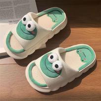 Home Linen Slippers Cartoon Cute Frog Thick-soled Four-season Slippers 36-37