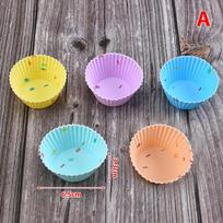 5 vnt./rinkinys Silikoninė pyrago forma Kekso kepimo formelės „Cupcake“ Kepimo formos „Pasidaryk pats“ pyrago dekoravimo įrankis 6.5x3.3cm
