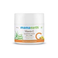 Mamaearth vitamino C naktinė kaukė, naktinis kremas moterims, odos švytėjimui - 100 g white