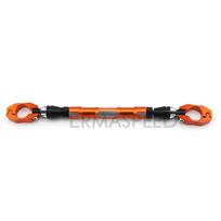 Motociklo balansinė juosta Universalus 22 mm aliuminio lydinio skersinė juosta Vairo sustiprinta juosta Off-road motociklo modifikacija oranžinė