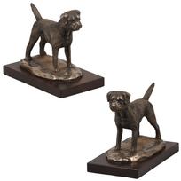 Borderterjeras - šuns statulėlė, figūrėlė biurui, trofėjus šunų parodai, prekės ženklas „Art-Dog“ ruda