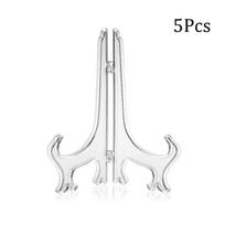 Transparent Plastic Decorative Bracket Folding Ornamental Frame Crafts Bracket 3 inches