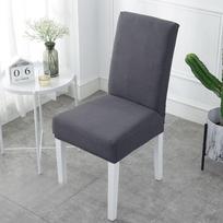 Waterproof Dining Room Chair Cover Stretch Jacquard Parson Chair Slipcover Removable Washable Chair Protector for Home, Restaurant, Banquet W48cmX D48cmX H58cm gray