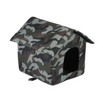 Waterproof Pet Kennel Oxford Cloth And Sponge Material House Two Camouflage Colors To Choose Outdoor Fun Cat RoomFrom S(35x30x35CM)