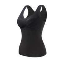 Žieminė moteriška terminė liemenė su krūtinės pagalvėlėmis Besiūliai aksominiai greito temperatūrinio užrakto V kaklelis Slim Fit elastingas vidinis dėvimas be rankovių apatinis apatinis viršus XXL