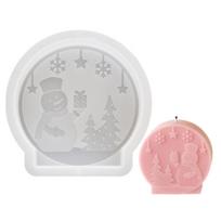 Flexible Craft Molds Project Moulds Christmas Series Jewelry Making Molds Silicone Figurines Molds Silicone Texture 3 white