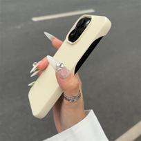 Madingas minkštas saldainio spalvos skysto silikono telefono dėklas, skirtas iPhone 11 12 13 14 15 Pro Max Plus, atsparus smūgiams buferis, galinis dangtelis For iPhone 11 rožinė raudona spalva