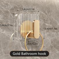1/4Pcs Self-Adhesive Wall Hooks Acrylic Bathroom Hooks For Hanging Waterproof Lu 1pc auksas