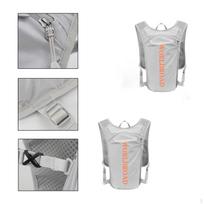 2 Pieces Hydration Pack Vest Backpack Ultralight Multipurpose Water Bladder Bag Gray Orange white