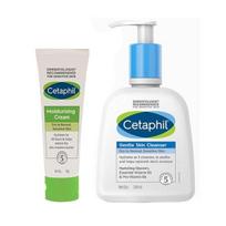 Cetaphil Drėkinamasis kremas 80g ir švelnus odos prausiklis 250 ml rinkinys white