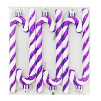 6 vnt. Kalėdinės karamelės pakabukai eglutei, langui, kontrastingos spalvos, su kilpute 6pcs violetinė