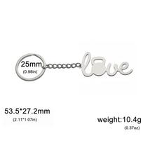 Love Style Keychain Keyring Keyfob Gold Tone  Keyrings for Women white
