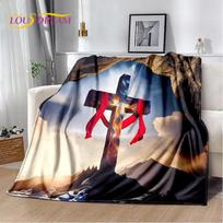 3D Pray Holy Bible Cross Jesus Soft Flannel Blanket for Bed Bedroom Sofa Picnic,Throw Blanket for Cover Outdoor Leisure Nap Gift 30x40in