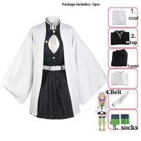 Anime Demon Slayer: Tsuyuri Kanawo Kamado Nezuko Kimono Cosplay mergaitėms ir berniukams, Vaidmenų kostiumas, Vaikų rinkinys 160cm red