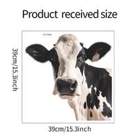 Animacinių gyvūnų karvės stiklinės durys ir langai namų kraštovaizdžio dekoratyviniai langų lipdukai 39*39CM/FX-F509uv gray