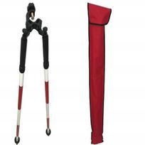Geodetic bipods, aluminum monopods for leveling the rod and prismatic geodetic poles,