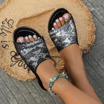 fashion Women Slippers New Designer Summer Serpentine Flat Flip Flops Ladies Fashion Outdoor Beach Slides Casual Shoes Plus Size 43 35