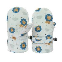 Cartoon Children's Winter Mittens Skiing Thicken Warm Kids Gloves for Girls Boys Accessories Baby Winter Gloves 2-10Y 6M-2Y balta