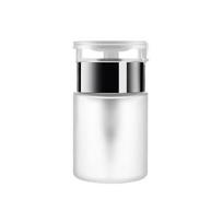Nagų lako valiklio buteliukas UV gelio preso buteliukas Nail Art Clean Empty Pump Liquid 60ml gray