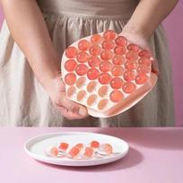 Plastic Round Ice Ball Maker Molds Draining Holes Portable Large Capacity Ice Hockey Mold Ice Cube Trays Box Kitchen Accessories rožinė