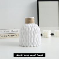 1vnt Plastikinė gėlių vaza, Nedūžtančios vazos Kūrybinis namų dekoravimas vestuvių vakarėliui Vase (no flowers) balta