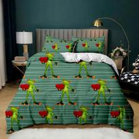 Frog Duvet Cover Set Reptile Wildlife Animal Comforter Cover for Teens Adults Twin Double Queen King Size Polyester Qulit Cover 70x133cm 2pcs