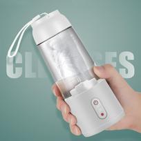 Nešiojama sulčiaspaudė, įkraunama USB, asmeninio dydžio sulčiaspaudė kokteiliams ir kokteiliams, keturi peiliukai, galingas pjovimas, mini sulčiaspaudės puodelis sportui balta