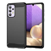 Dėklas Samsung Galaxy A33 5G, Dėklas Samsung A33 5G, Silikoninis anglies pluošto galinis dėklas Samsung A33 A53 A73 A13 A22S, Dėklas For Samsung M32 5G raudona