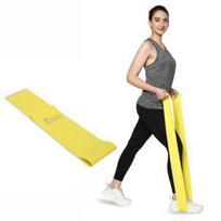 Flamingo Premium Fitness Exercise Band Latex-Free Fitness Resistance Bands FOR Yoga | Levels 4.5 kg  | 1.5m Length, 4  Width Yellow yellow