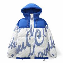 Down jacket men's winter new Hong Kong fashion brand thickened white duck down letter print casual youth jacket for men M
