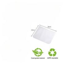 Daugkartiniai maisto saugojimo maišeliai, nepralaidūs, plastikiniai pakavimo maišeliai Maisto saugojimo daugkartiniai šaldyti sumuštinių maišeliai 1PC 20*26CM white